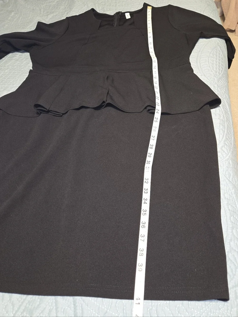 Runwind Women's 2X Black Peplum Dress - Stylish Office Church - Picture 9 of 11